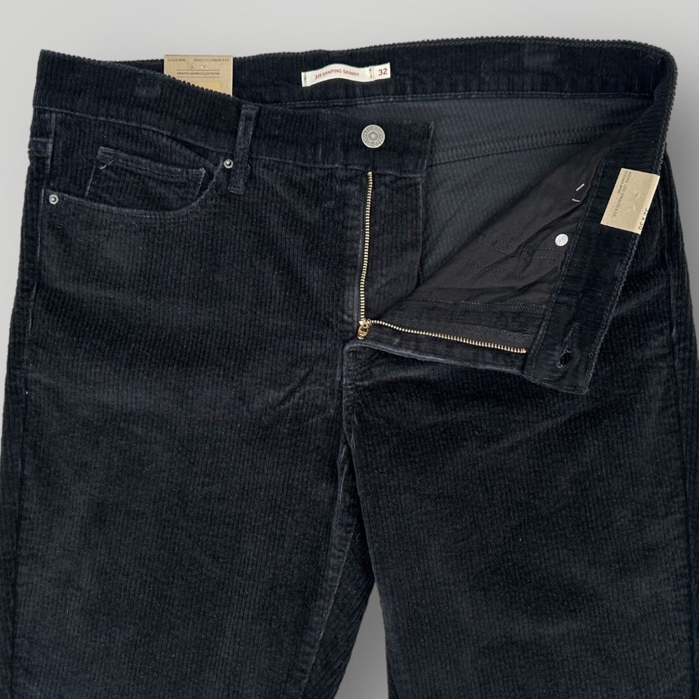 NWT Levi's 311 Shaping Skinny Corduroy Women's Black Jeans Sz 32x30 NEW $59 - Picture 4 of 8